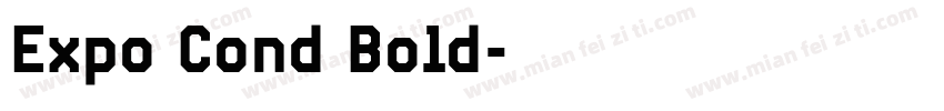 Expo Cond Bold字体转换